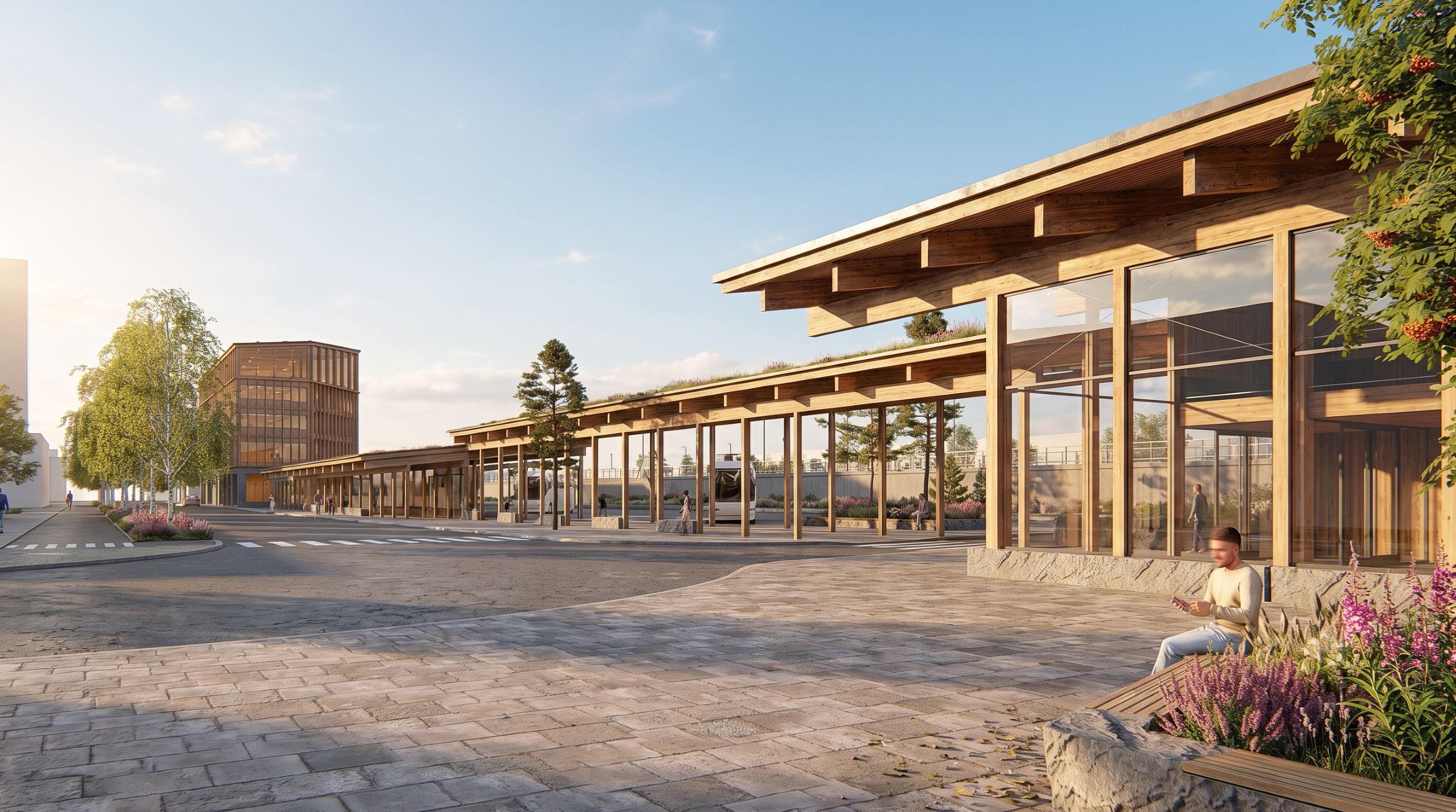 Visionsskiss för Skellefteå resecentrum