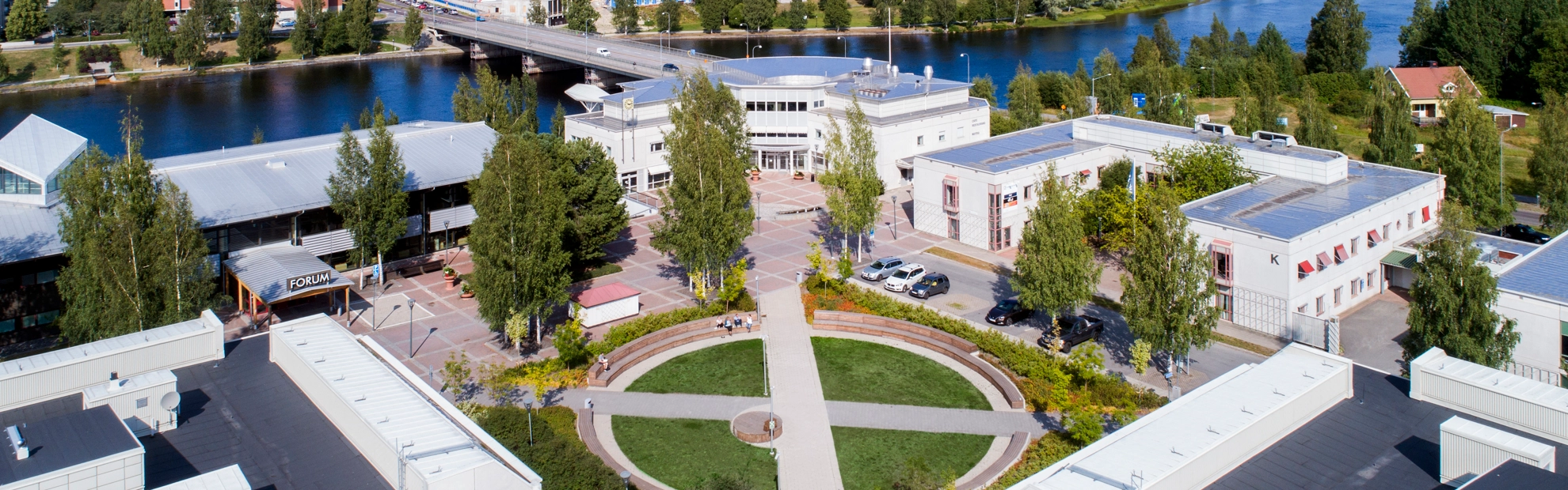 Vy över Campus Skellefteå 