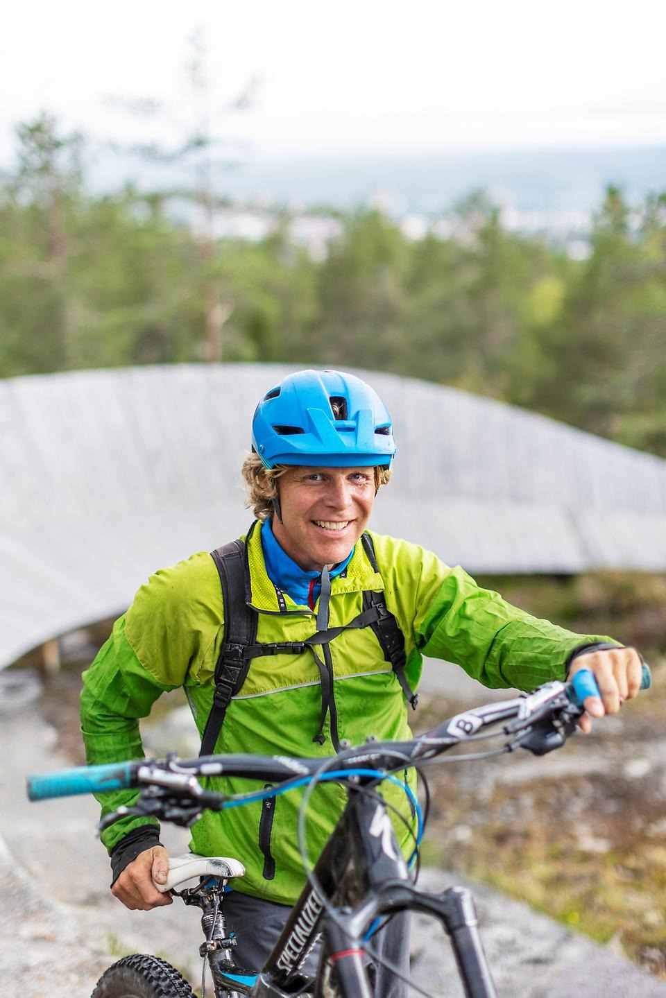 Stefan Wallgren är initiativtagare till cykelparken på Vitberget
