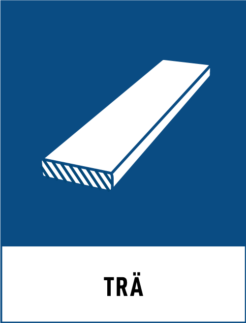 Textil, symbol som också finns på återvinningscentralen