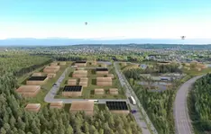 Visualisering Hammarängen flygbild över området