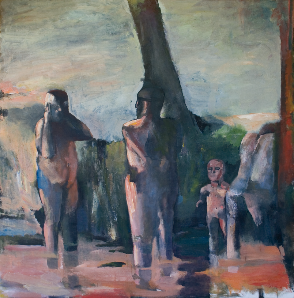 Bild på målningen Nere vid vattnet - olja 1987