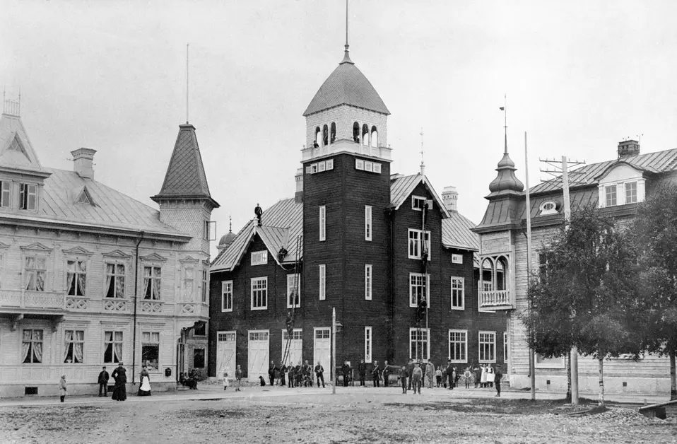 Den gamla brand- och polisstationen. Foto: Skellefteå museum